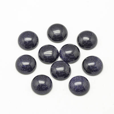 Synthetic Blue Goldstone Cabochons