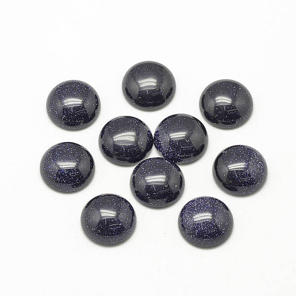 Synthetic Blue Goldstone Cabochons