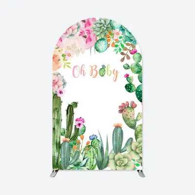 Aperturee Oh Baby Summer Party Double Sided Arch Backdrop | Diy Round Arch Backdrop | Custom Arched Wall Covers | Circle Arch...