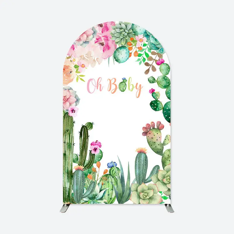 Aperturee Oh Baby Summer Party Double Sided Arch Backdrop | Diy Round Arch Backdrop | Custom Arched Wall Covers | Circle Arch...