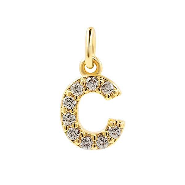 Brass Cubic Zirconia Pendants with Jump Rings