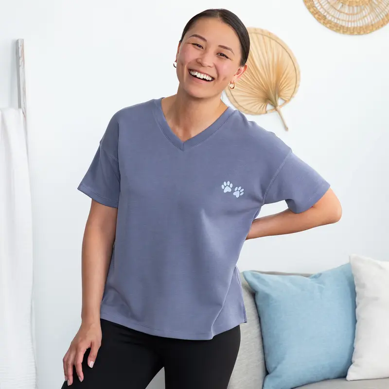 Paw Print Ultra Soft Modal Tee - S
