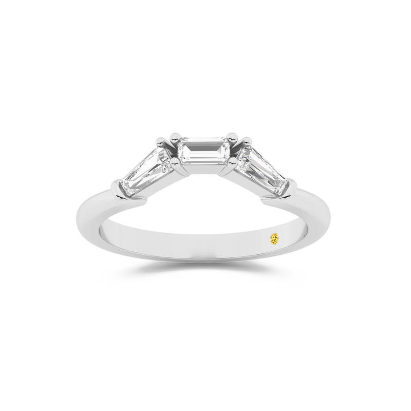 Mavis 14K White Gold Lab Grown Baguette Diamond Band