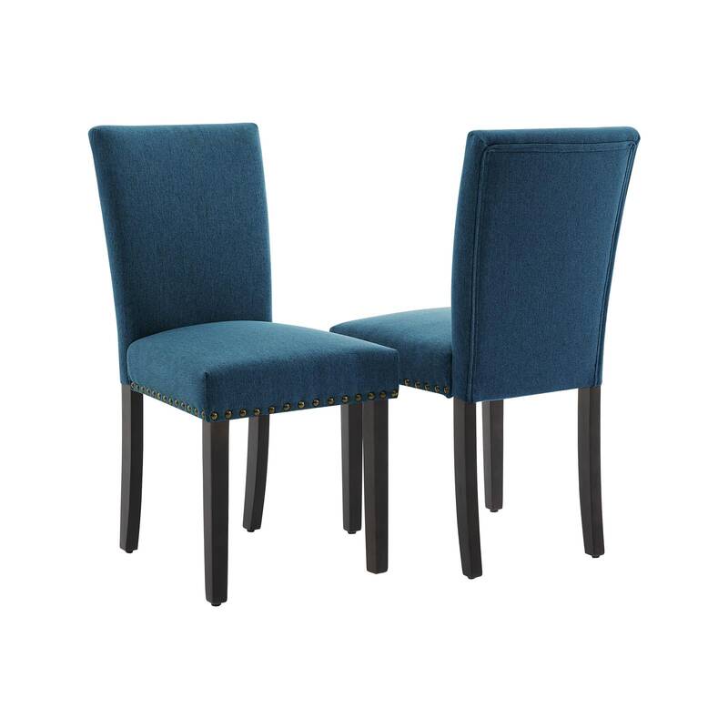 Garvee Upholstered Dining Chairs Set of 2, Fabric Parsons Accent Dining Chair with Nailhead Trim, Solid Wood Legs, Rubber Pad...