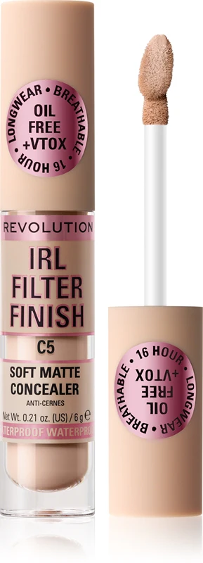 Makeup Revolution IRL Filter long-lasting concealer for una full coverage color C5 6g