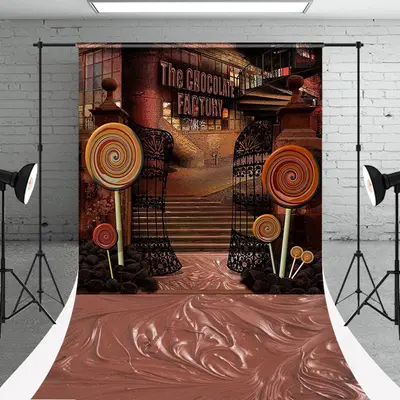 Ancient Fairy Tale Chocolate Factory Sweep Backdrop - Aperturee