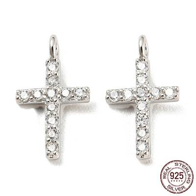 925 Sterling Silver Micro Pave Cubic Zirconia Charms