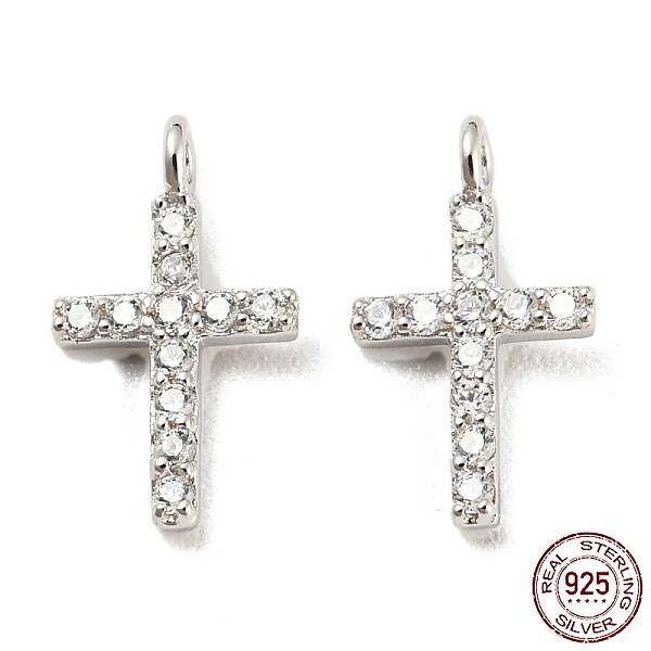 925 Sterling Silver Micro Pave Cubic Zirconia Charms