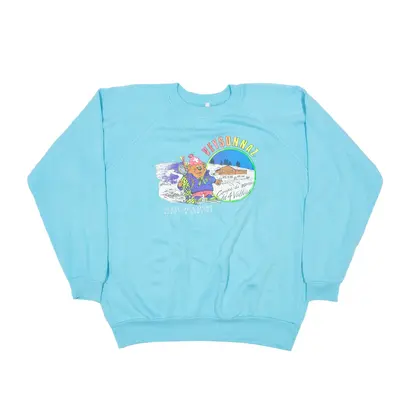 SWITCHER Veysonnaz Sweatshirt Blue 90s Mens XL