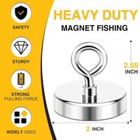 Magnet 2 Inches 330 Lbs Strong Magnets Fishing Nail Removal Tool Pickup Super Heavy Duty Security Large Tags Neodymium Big Re...