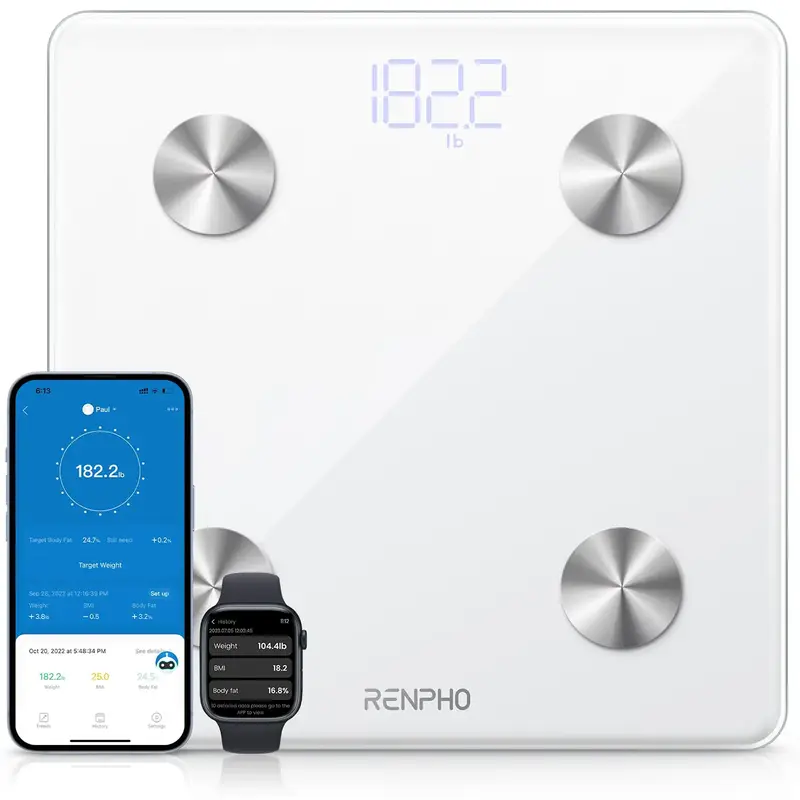 [Livestream Exclusive] RENPHO Elis 1 Smart Weight Scale with App Sync and Bluetooth Body Fat Monitor