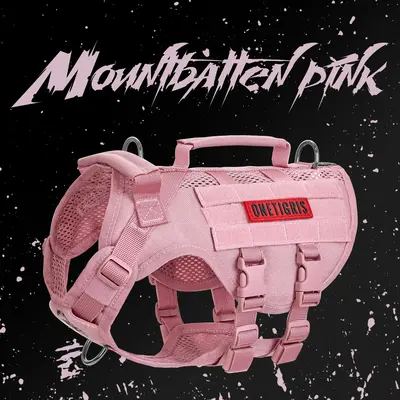 Mountbatten Pink!!!  OneTigris No-Pull Dog Harness - Adjustable Air Mesh Safety Vest with 2 Handles, Ultra-Breathable Chest H...