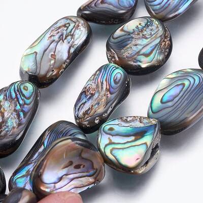 Natural Abalone Shell/Paua Shell Beads Strands