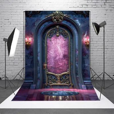 Aperturee Magic Purple Gorgeous Arch Door Portrait Backdrop - Aperturee