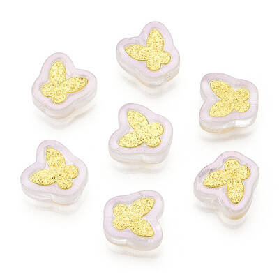 Electroplate Transparent Handmade Lampwork Beads