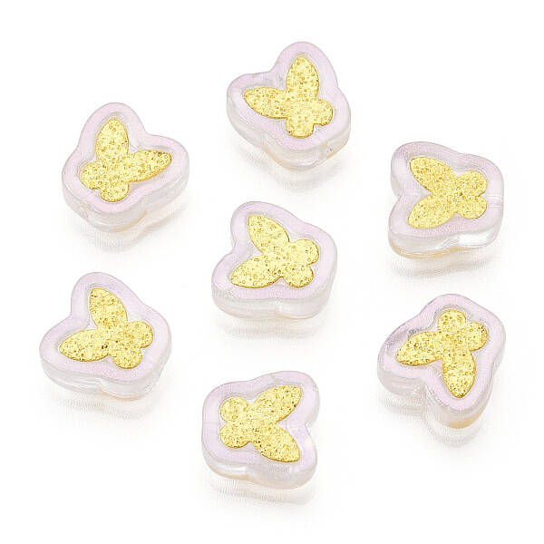 Electroplate Transparent Handmade Lampwork Beads