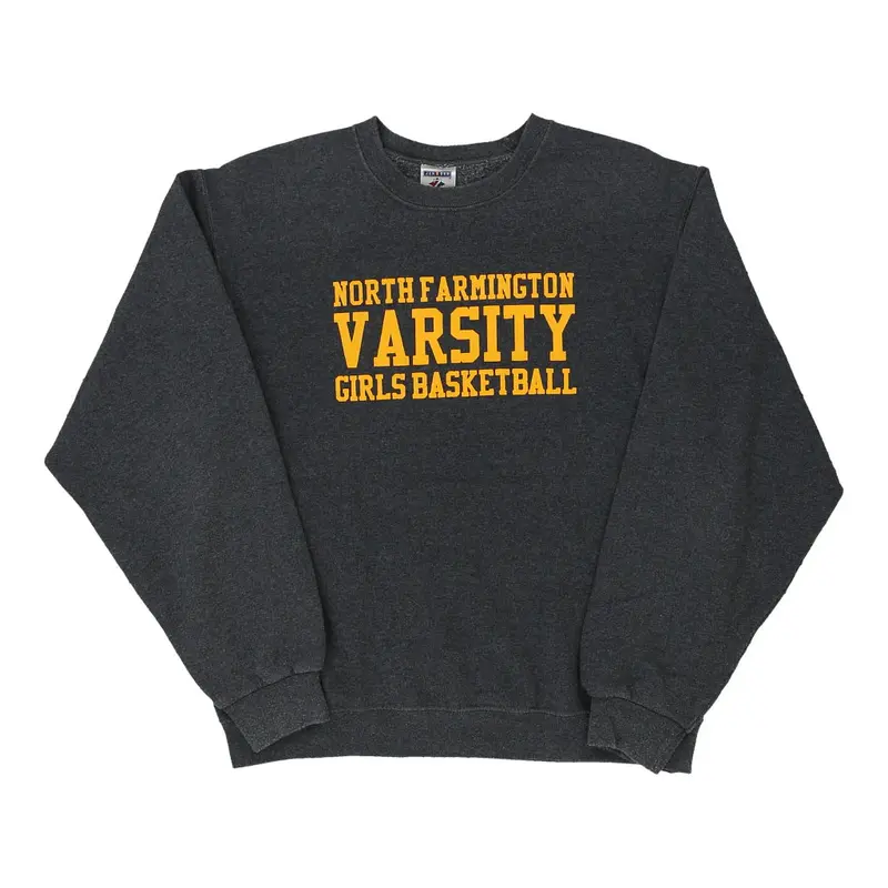 North Farmington Varsity  Jerzees Sweatshirt - Medium Grey Cotton Blend