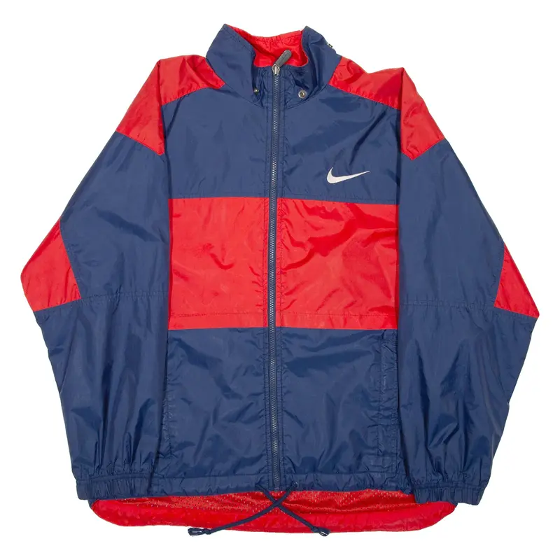 NIKE Mens Track Jacket Blue Nylon S