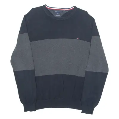 TOMMY HILFIGER Mens Jumper Black Tight Knit L