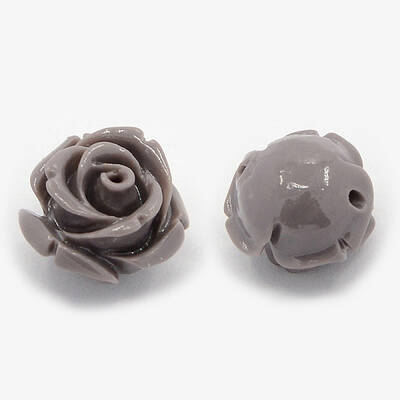Synthetic Coral 3D Flower Rose Beads