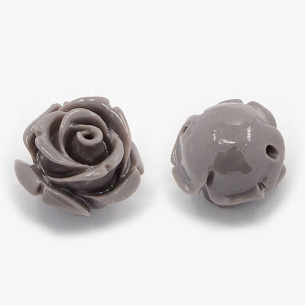 Synthetic Coral 3D Flower Rose Beads