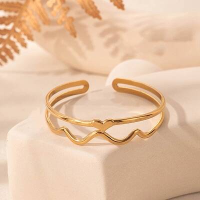 304 Stainless Steel Cuff Bangles for Women