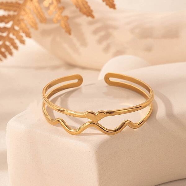 304 Stainless Steel Cuff Bangles for Women