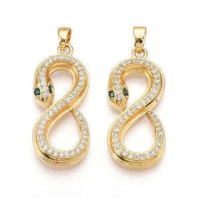 Brass Micro Pave Cubic Zirconia Pendants