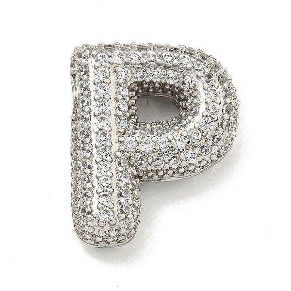 Platinum Plated Brass Micro Pave Cubic Zirconia Pendants