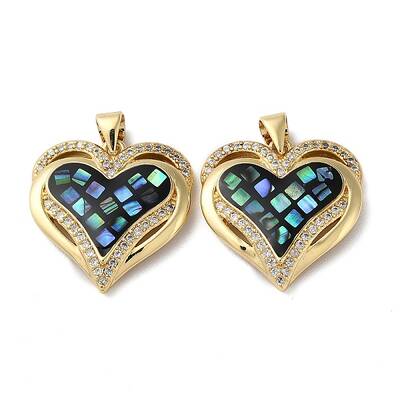 Brass Micro Pave Cubic Zirconia Pendants