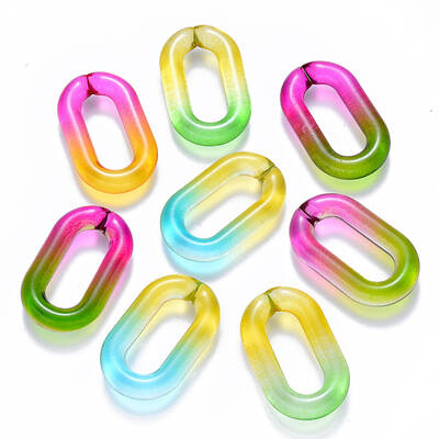 Two Tone Transparent Acrylic Linking Rings