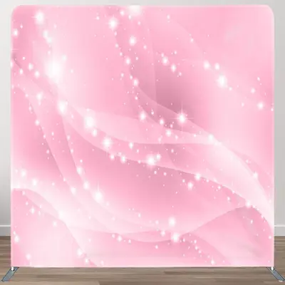 Aperturee Light Pink Silky Glitter Elements Backdrop For Party - Aperturee