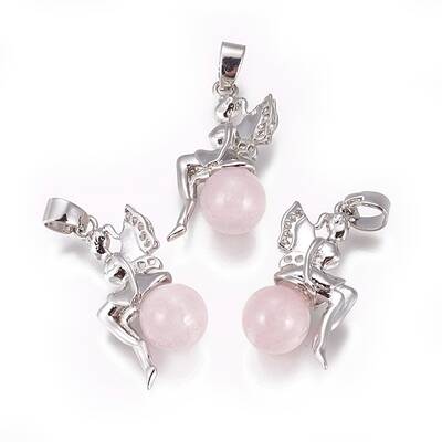 Natural Rose Quartz Pendants
