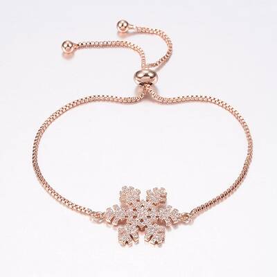 Adjustable Brass Micro Pave Cubic Zirconia Bolo Bracelets