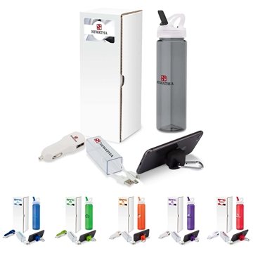 100 Custom Cyber 3-Piece Technology Gift Set - USB Charging