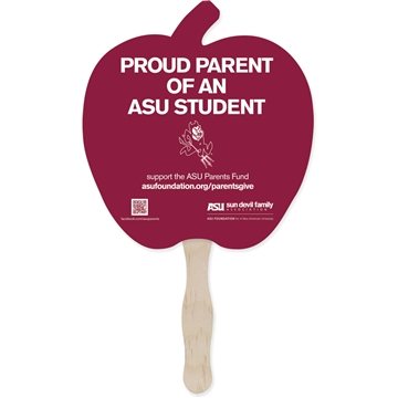 500 Custom Stock Shape Hand Fan - UV Coated