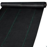 VEVOR 6FT×300FT Premium Weed Barrier Fabric Heavy Duty 2.4OZ, Woven Weed Control Fabric, High Permeability Good for Flower B...