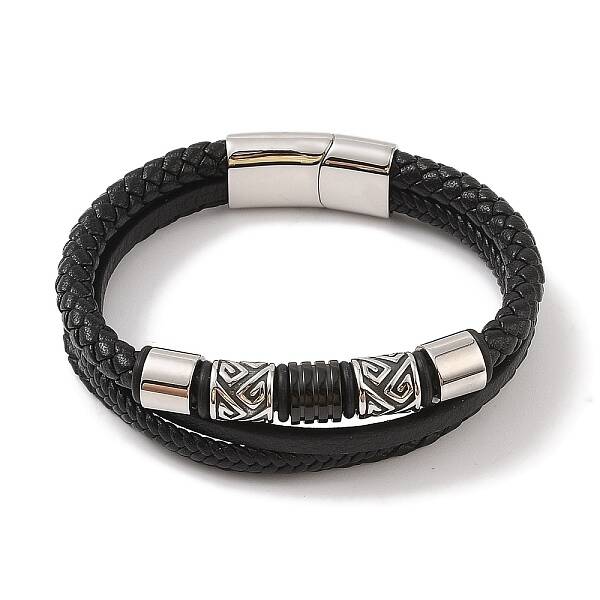 Braided Microfiber Leather Multi-strand Bracelets