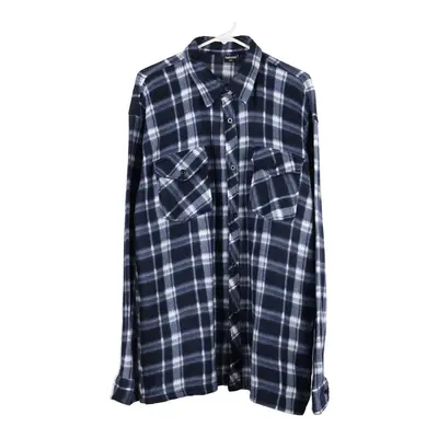 Primo&Secondo Checked Flannel Shirt - 3XL Navy Polyester