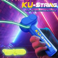 String Launcher, Luminous KU-String Launcher Toy, Multifunction Stress Relief Toy, Portable Interactive Flying Rope Toy