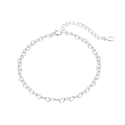 Agato AGN54/27 silver heart leg chain