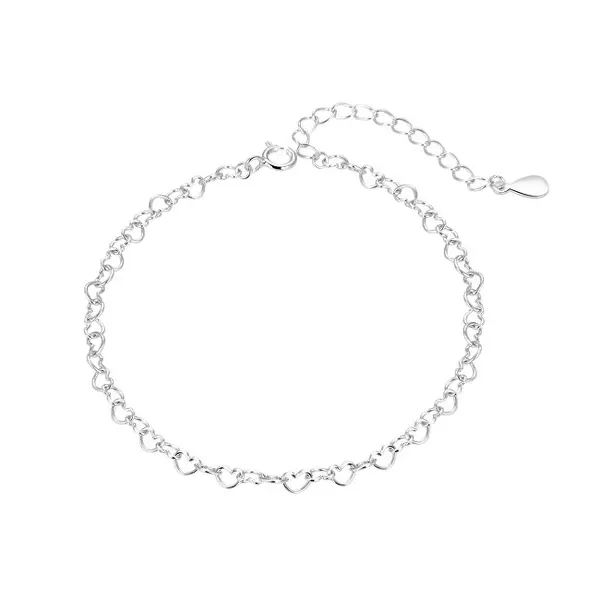 Agato AGN54/27 silver heart leg chain