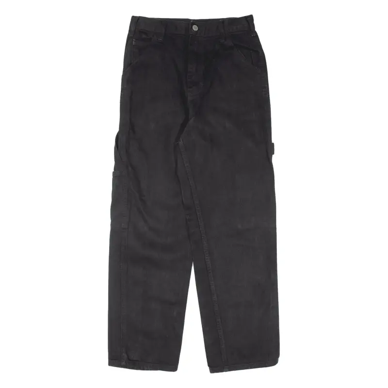 J. GALT Carpenter Jeans Black Denim Relaxed Straight Womens W24 L27