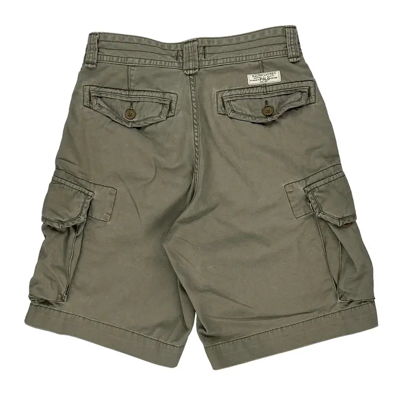 Ralph Lauren Cargo Shorts - 30W 10L Khaki Cotton | Size: 30″ waist