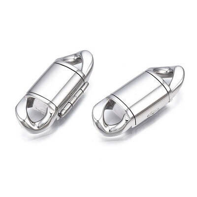 Non-Tarnish 304 Stainless Steel Fold Over Clasps