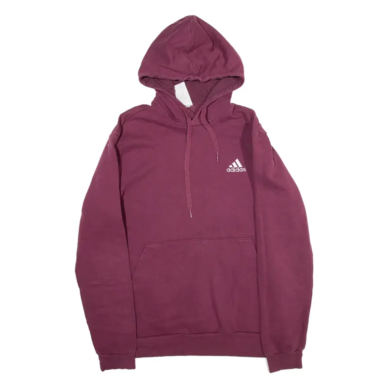 ADIDAS Womens Maroon Hoodie L
