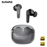 SIAWAG BTW108 Bluetooth Earbuds - Dual EQ Sound System, ENC Noise Cancelling, Fast Charging, IPX5 Waterproof, Dual Pairing, B...
