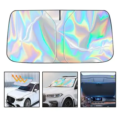 Laser Car Windshield Sun Shade,57x29.5 in Reflector Sunshade Offers Ultimate Protection for Car Interior,Reflective Design UV...