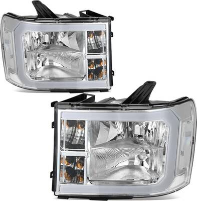 YITAMOTOR® LED DRL Headlights Assembly Compatible with 2007-2013 GMC Sierra 1500/2007-2014 GMC Sierra 2500 HD/Sierra 3500 HD...