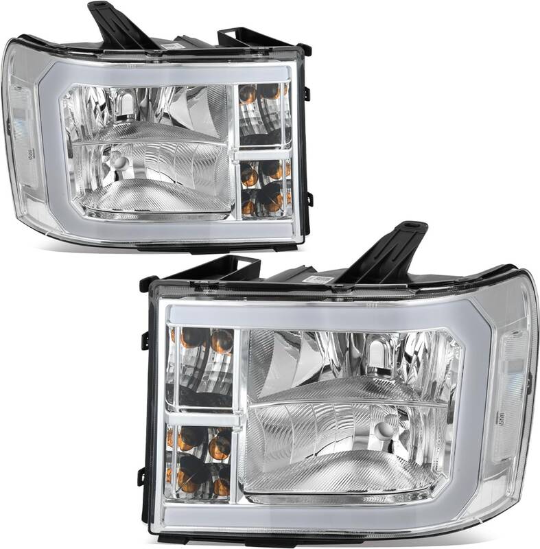 YITAMOTOR® LED DRL Headlights Assembly Compatible with 2007-2013 GMC Sierra 1500/2007-2014 GMC Sierra 2500 HD/Sierra 3500 HD...